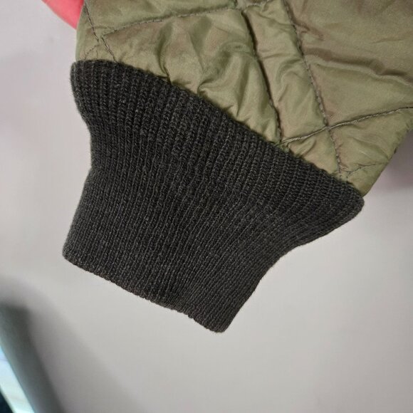 Vintage  60's 70's Towncraft Penney's Quilted Work Chore Bomber Jacket XL Olive - Picture 5 of 8